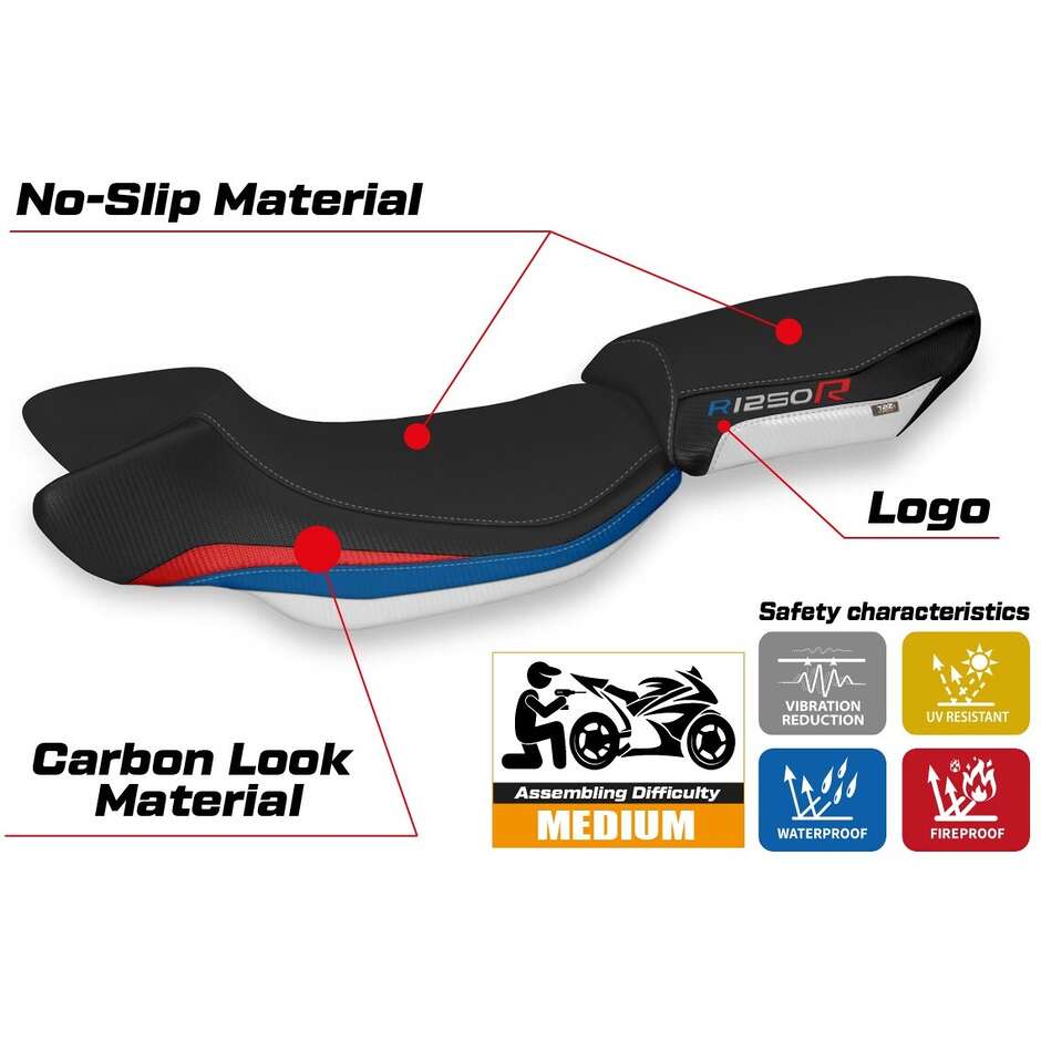 Rivestimento Sella TPZ Italia Specifico Per BMW R 1250 R 2019-2025 Modello Marzi HP