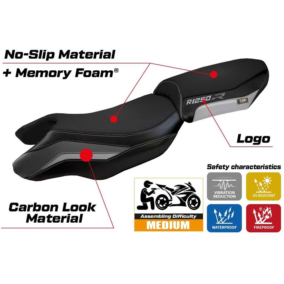 Rivestimento Sella TPZ Italia Specifico Per BMW R 1250 R  2019-2025 Modello Puma Special Color Comfort System
