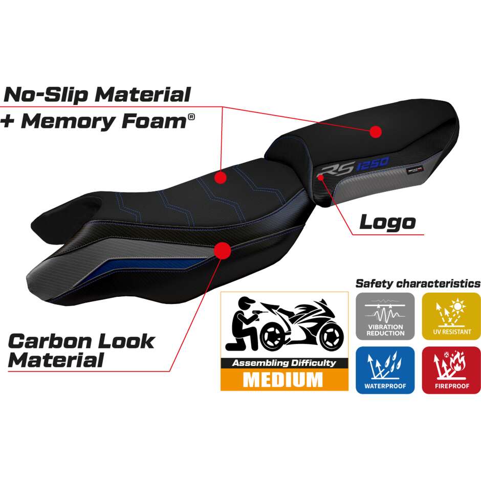 Rivestimento Sella TPZ Italia Specifico Per BMW R 1250 RS 2020 - 2024 - heating Comfort System