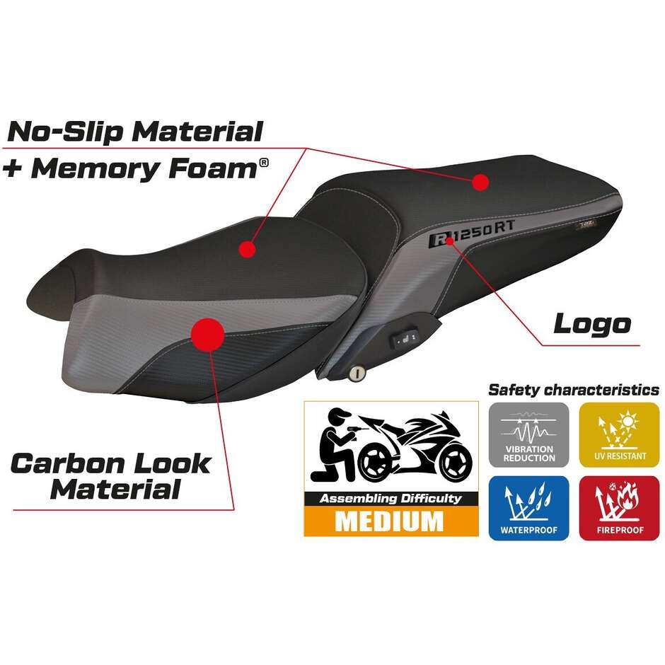 Rivestimento Sella TPZ Italia Specifico Per BMW R 1250 RT 2019-2025 Modello Alghero 1 Comfort System