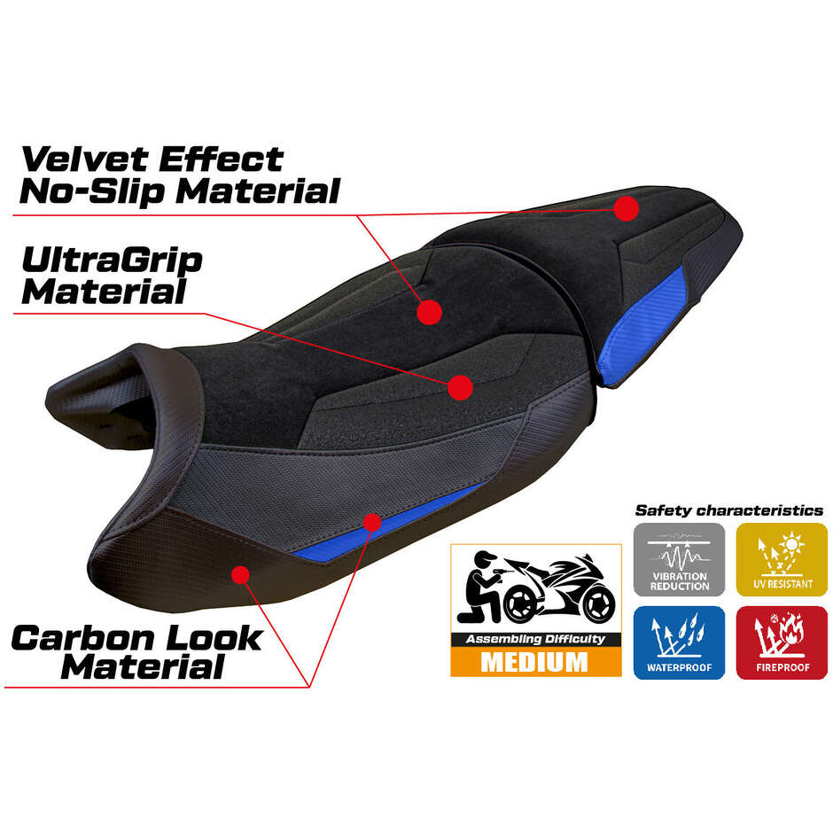 Rivestimento Sella TPZ Italia Specifico Per BMW R 1300 GS 2023-2025 Modello Koln Velvet Ultragrip