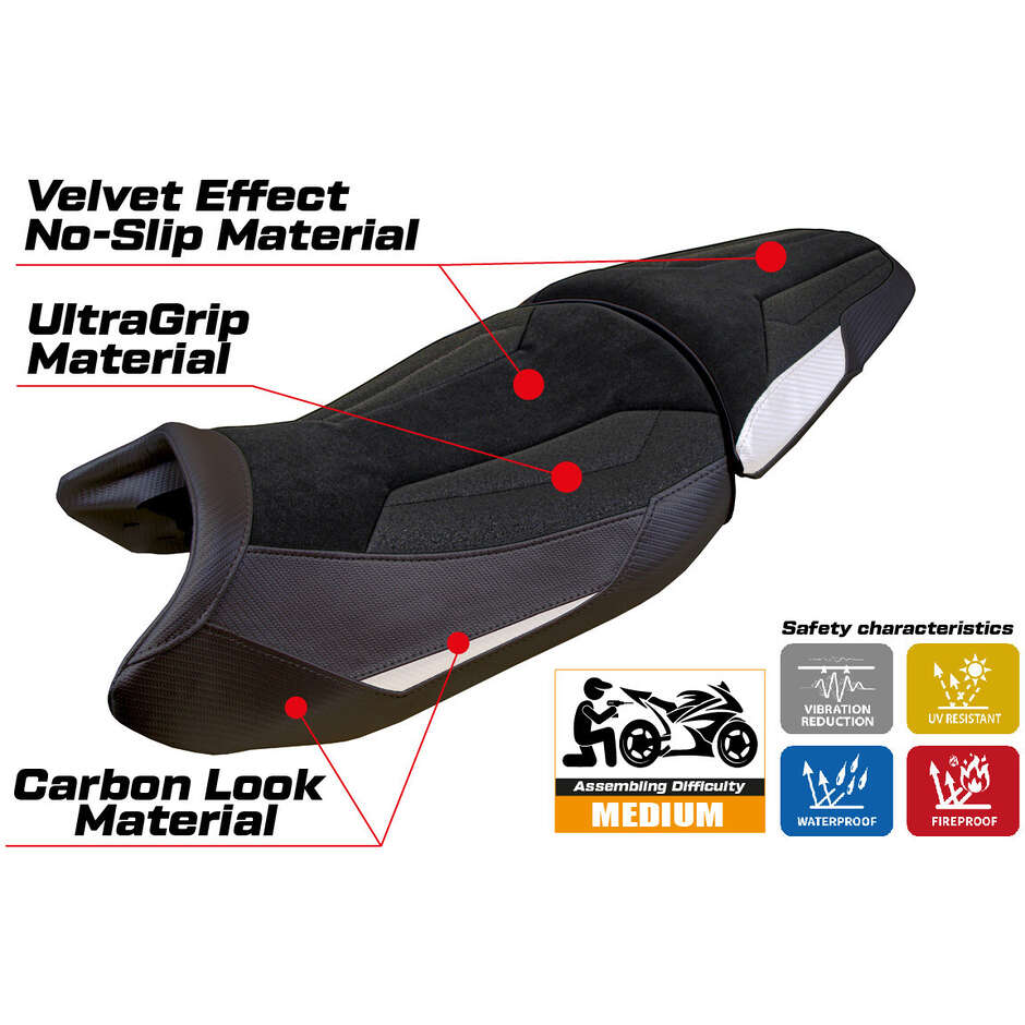 Rivestimento Sella TPZ Italia Specifico Per BMW R 1300 GS 2023-2025 Modello Koln Velvet Ultragrip