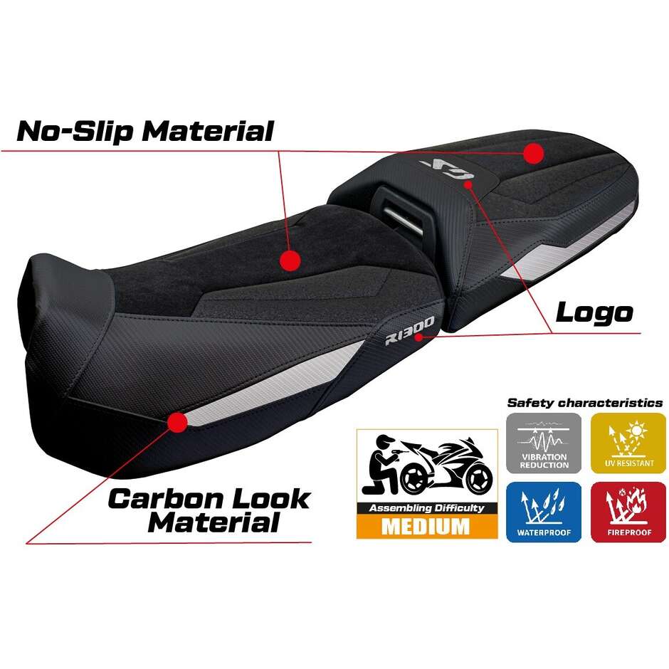 Rivestimento Sella TPZ Italia Specifico Per BMW R 1300 GS Adventure 2024-2025 Modello Ulma Ultragrip