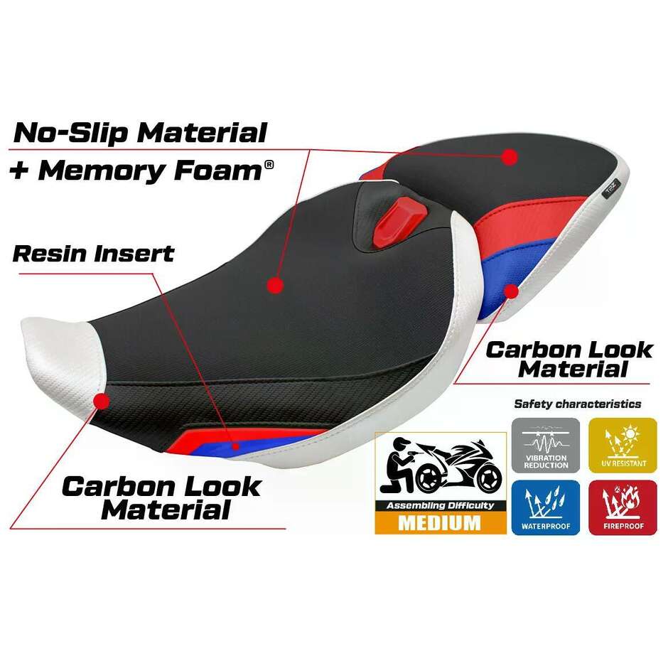 Rivestimento Sella TPZ Italia Specifico Per BMW R 1300 RS 20252026 Modello Sohar Comfort System