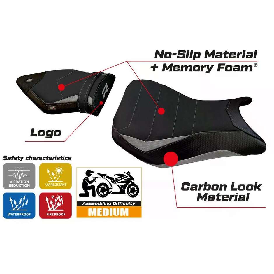Rivestimento Sella TPZ Italia Specifico Per BMW S 1000 R 2014  2020 Modello Spira 2 Comfort System