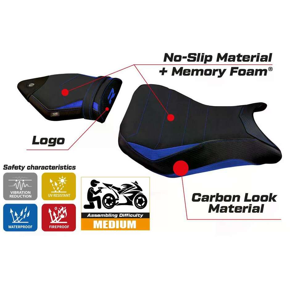 Rivestimento Sella TPZ Italia Specifico Per BMW S 1000 R 2014  2020 Modello Spira 2 Comfort System