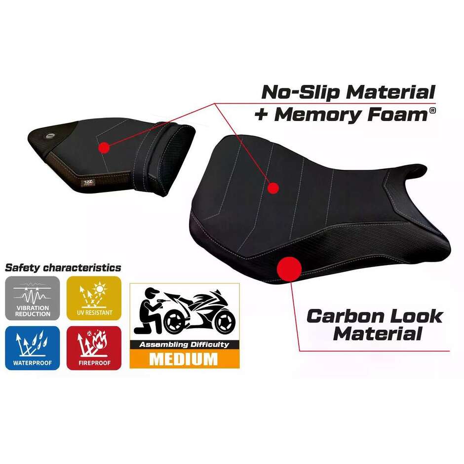 Rivestimento Sella TPZ Italia Specifico Per BMW S 1000 R 2014  2020 Modello Spira 2 Comfort System