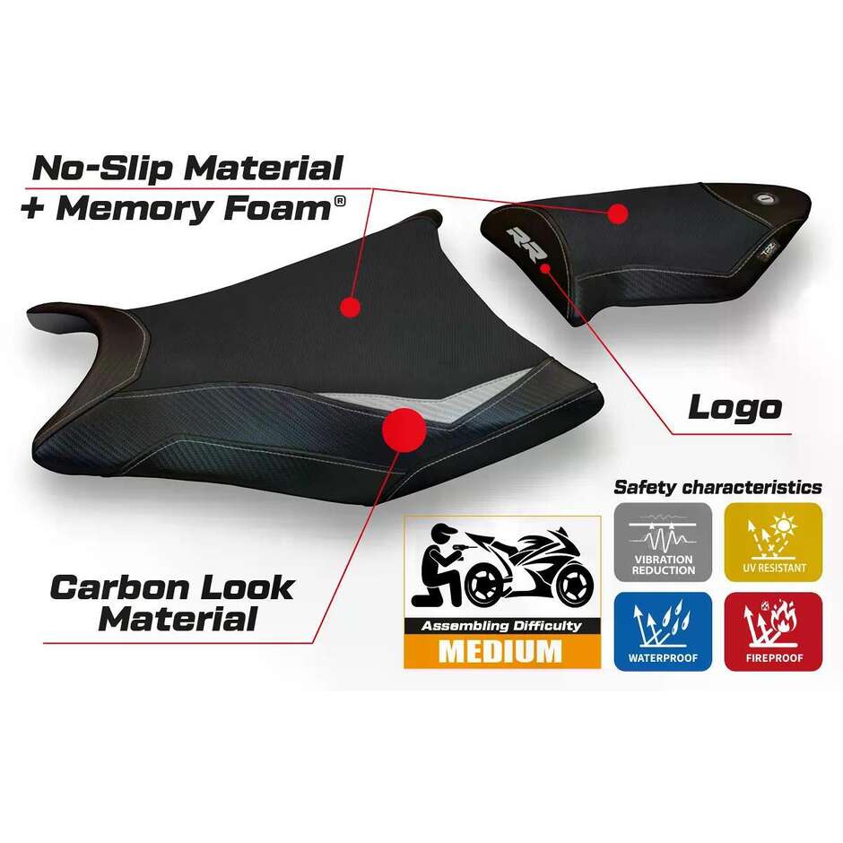 Rivestimento Sella TPZ Italia Specifico Per BMW S 1000 RR 2009  2011 Modello Essen 2 Comfort System