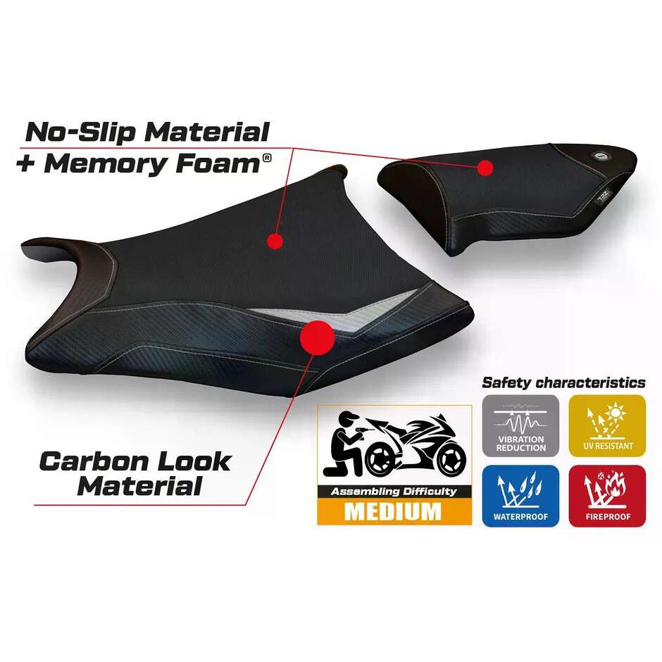 Rivestimento Sella TPZ Italia Specifico Per BMW S 1000 RR 2009  2011 Modello Essen 2 Comfort System