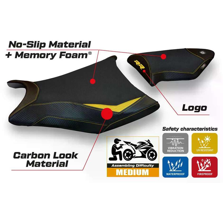 Rivestimento Sella TPZ Italia Specifico Per BMW S 1000 RR 2009  2011 Modello Essen 2 Comfort System
