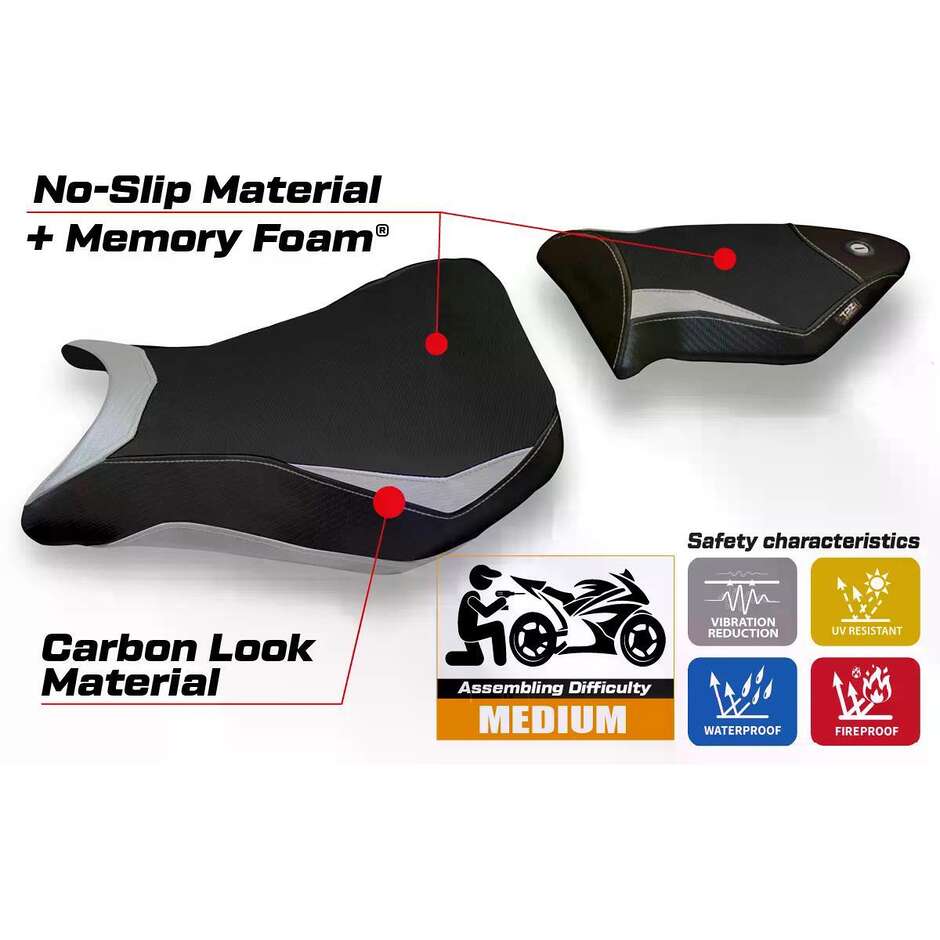 Rivestimento Sella TPZ Italia Specifico Per BMW S 1000 RR 2012  2014 Modello Dacca 2 Comfort System