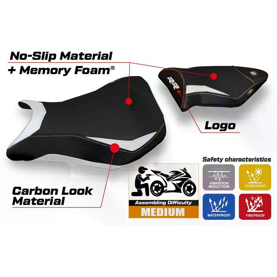 Rivestimento Sella TPZ Italia Specifico Per BMW S 1000 RR 2012  2014 Modello Dacca 2 Comfort System