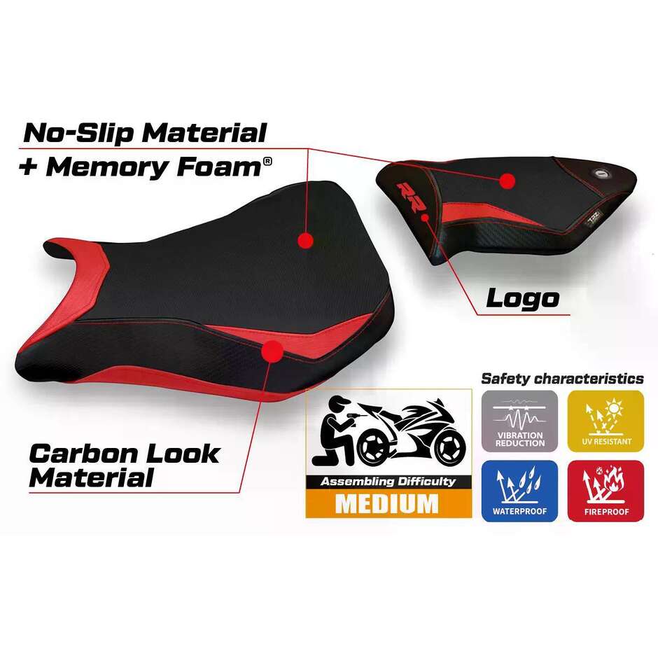 Rivestimento Sella TPZ Italia Specifico Per BMW S 1000 RR 2012  2014 Modello Dacca 2 Comfort System
