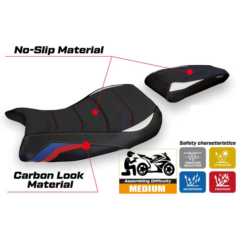 Rivestimento Sella TPZ Italia Specifico Per BMW S 1000 RR 20192025 Modello Atina 1 Ultragrip