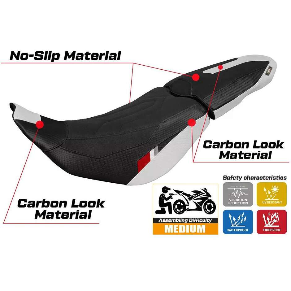 Rivestimento Sella TPZ Italia Specifico Per Ducati DesertX 20222025 Modello Thar Ultragrip