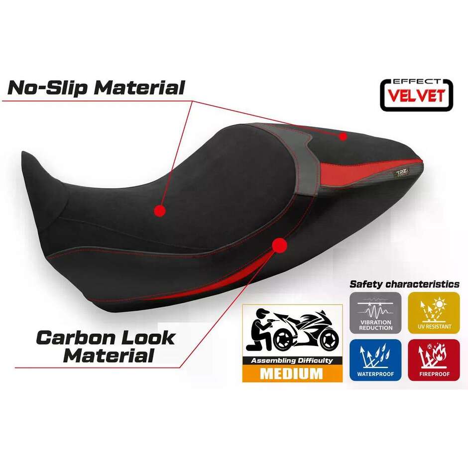 Rivestimento Sella TPZ Italia Specifico Per Ducati Diavel 1260 2019  2022 Modello Saranda 1 Velvet