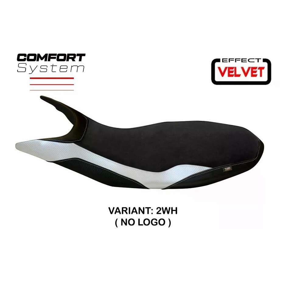 Rivestimento Sella TPZ Italia Specifico Per Ducati Hypermotard 821 / 939 2013  2018 Modello Varna 1 Velvet Comfort System