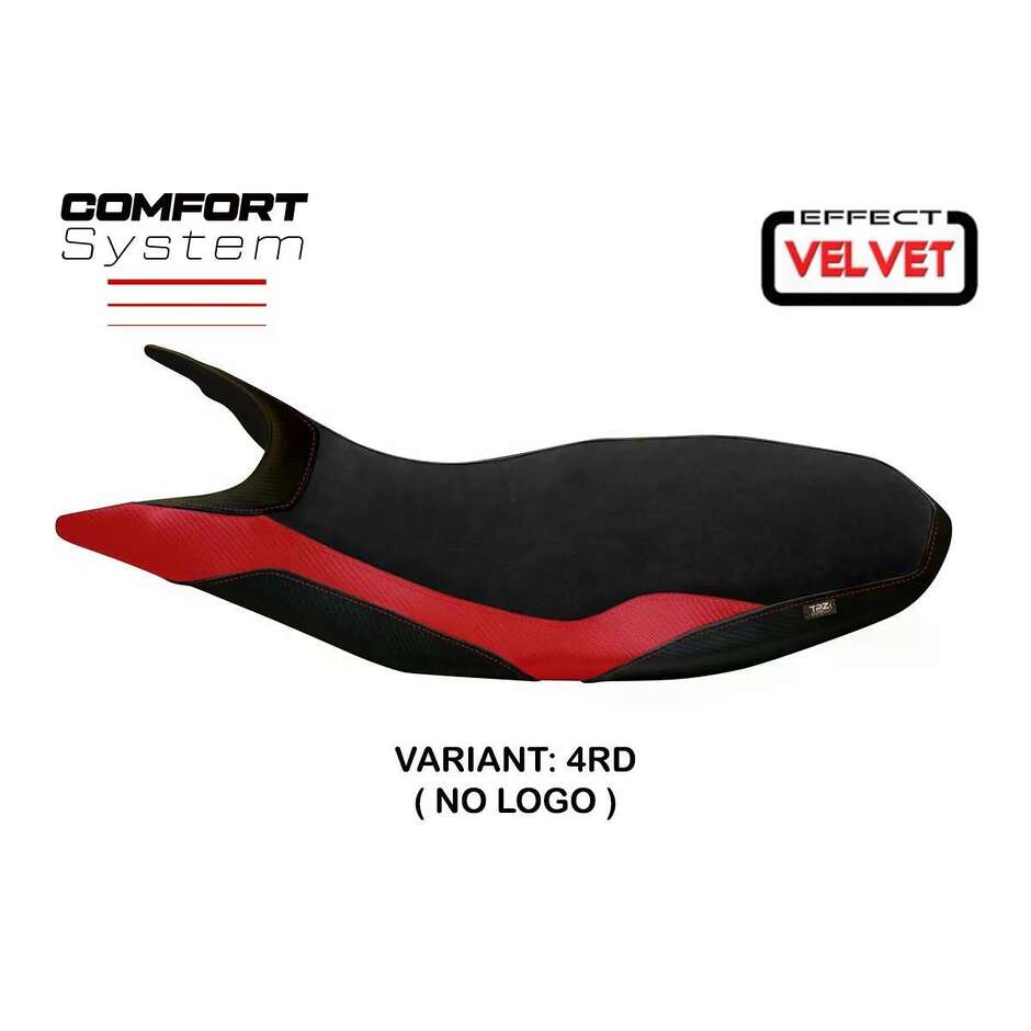 Rivestimento Sella TPZ Italia Specifico Per Ducati Hypermotard 821 / 939 2013  2018 Modello Varna 1 Velvet Comfort System
