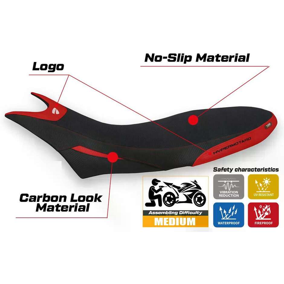 Rivestimento Sella TPZ Italia Specifico Per Ducati Hypermotard 950 20192025 Modello Cuba 1