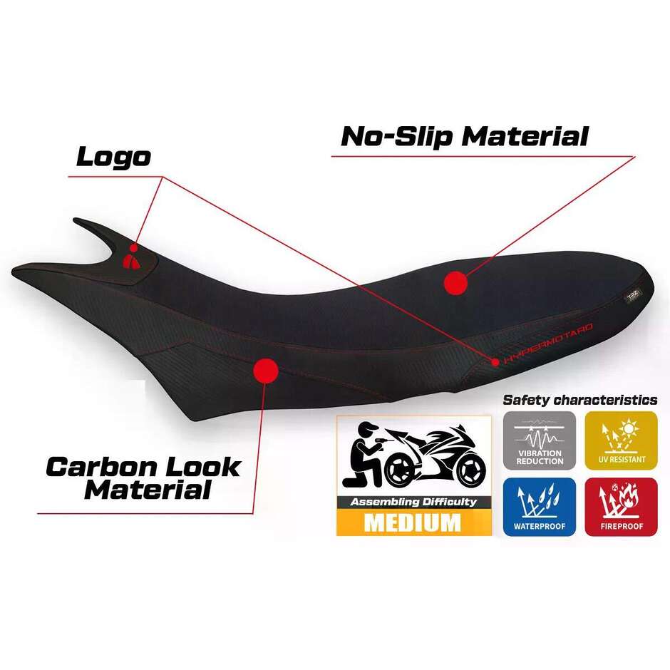 Rivestimento Sella TPZ Italia Specifico Per Ducati Hypermotard 950 20192025 Modello Cuba 1