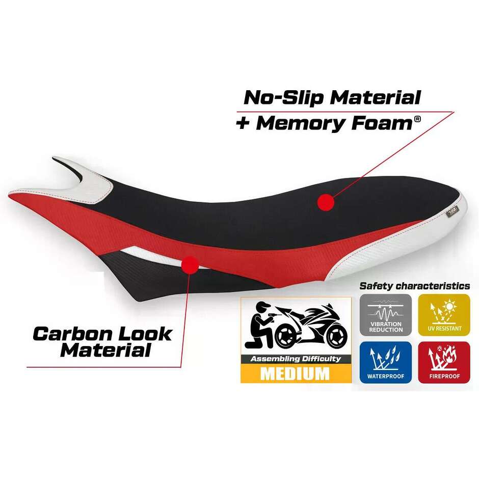 Rivestimento Sella TPZ Italia Specifico Per Ducati Hypermotard 950 20192025 Modello Orlando 1 Comfort System