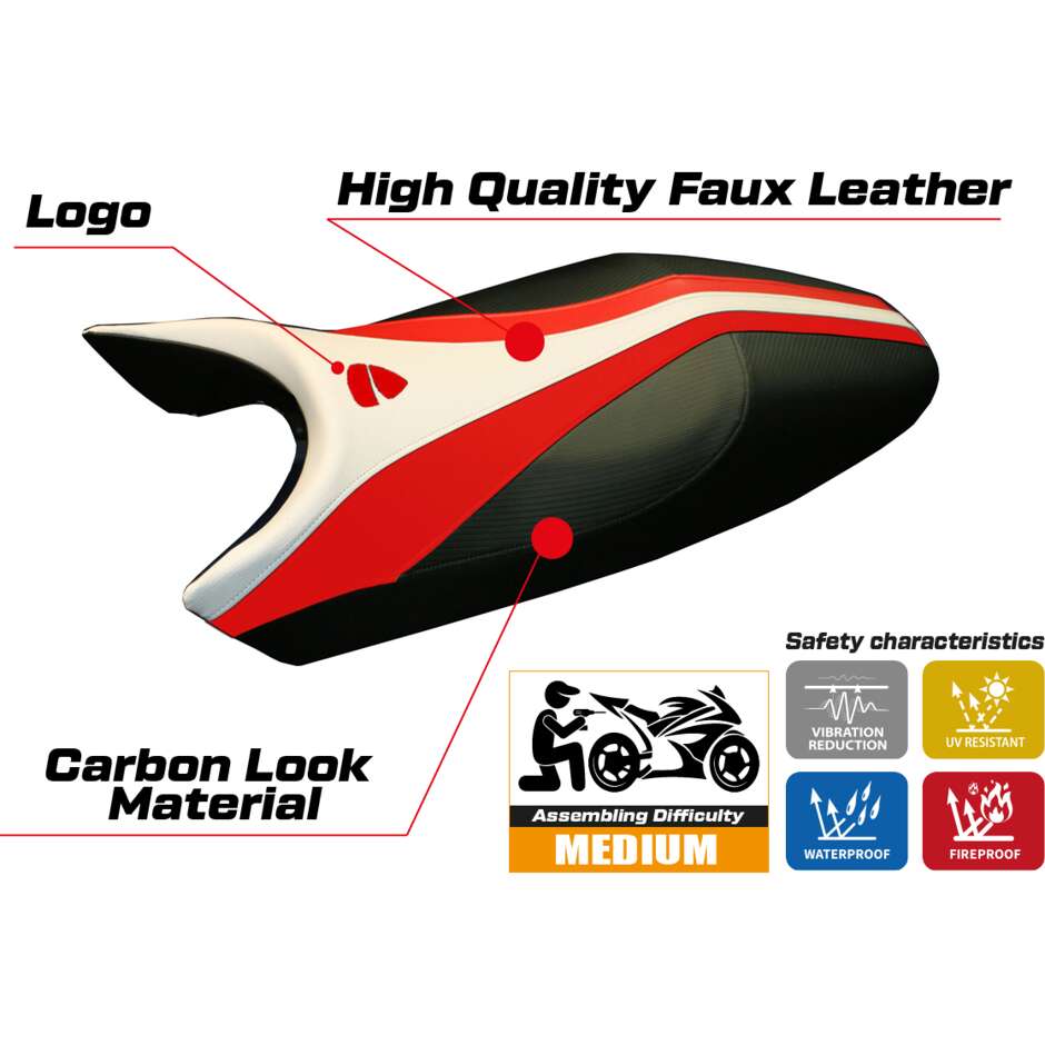 Rivestimento Sella TPZ Italia Specifico Per Ducati Monster 1994  2007 Modello Freccia