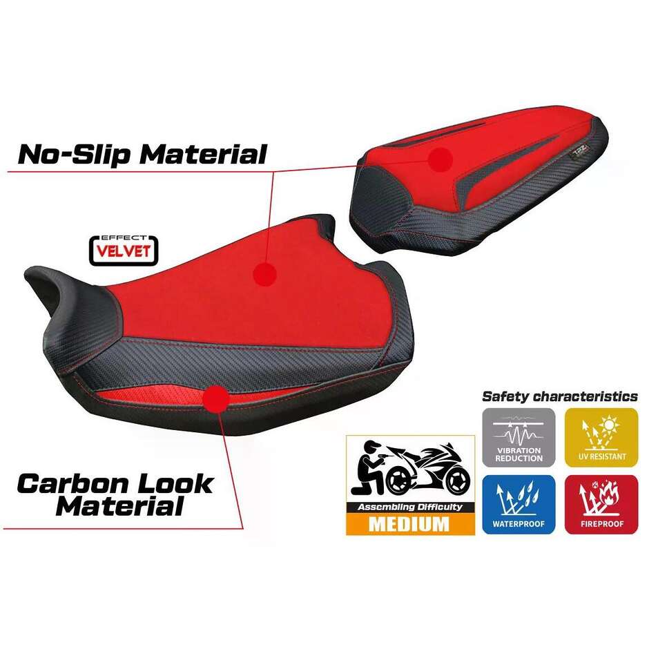 Rivestimento Sella TPZ Italia Specifico Per Ducati Monster 937950 20212025 Modello Linosa Velvet
