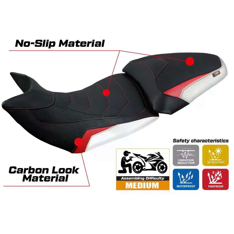 Rivestimento Sella TPZ Italia Specifico Per Ducati Multistrada 1200 / 1260 2015  2020 Modello Jazan Ultragrip