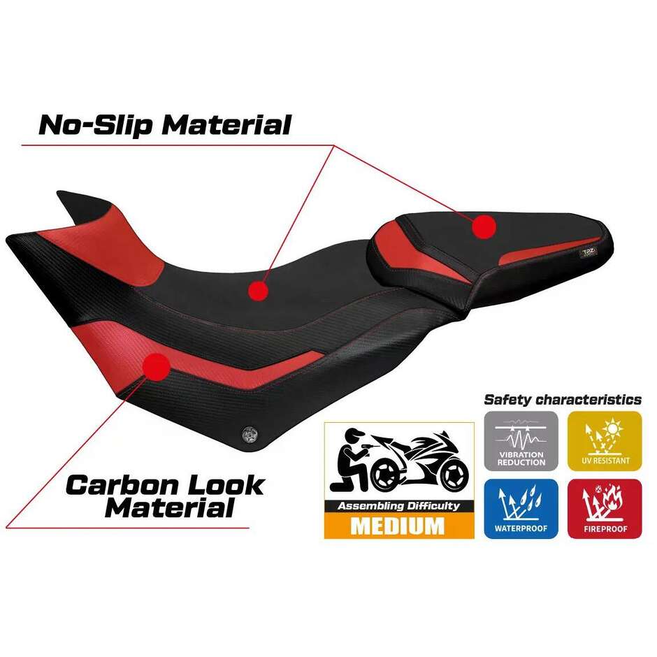 Rivestimento Sella TPZ Italia Specifico Per Ducati Multistrada 950 2017  2021 Modello Praga 1