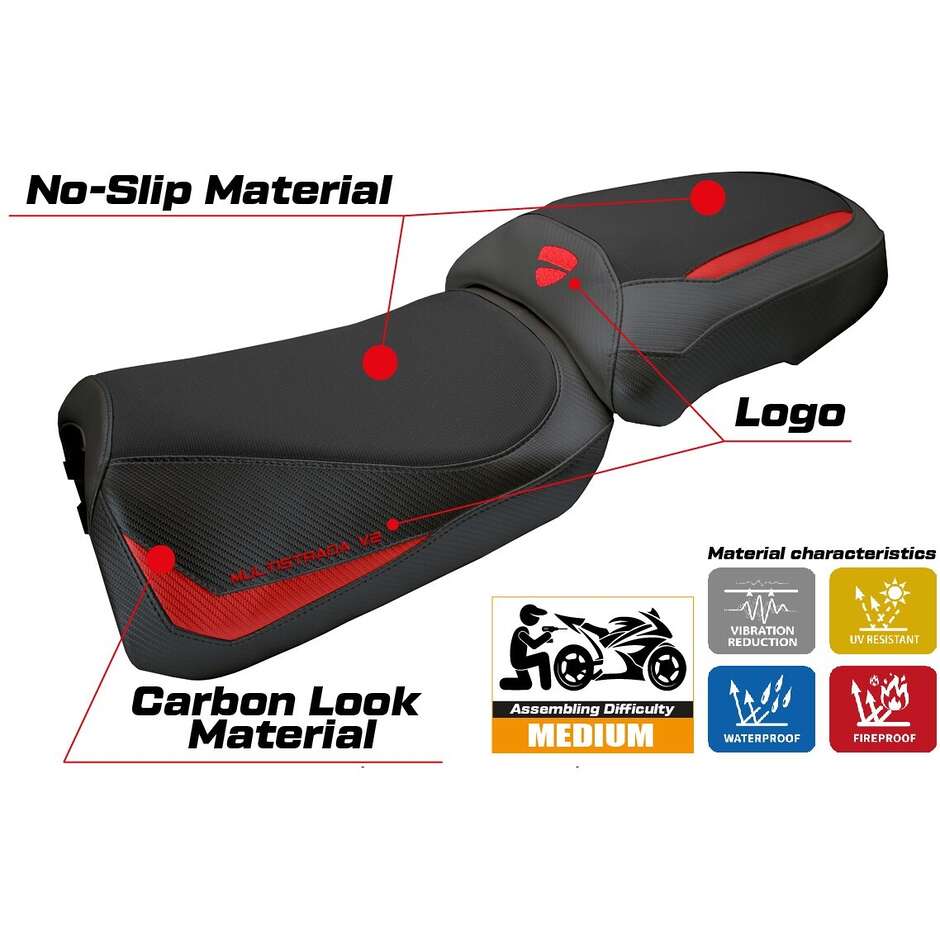 Rivestimento Sella TPZ Italia Specifico Per Ducati Multistrada V2 2025 Modello Aura