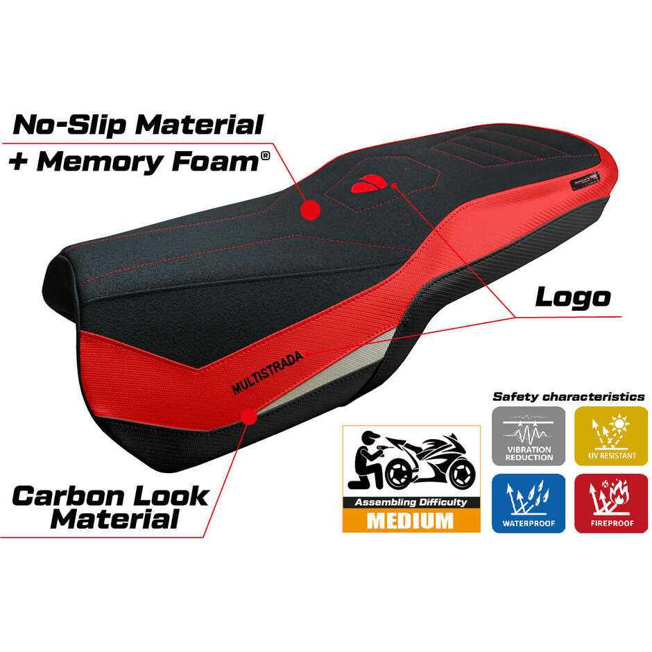 Rivestimento Sella TPZ Italia Specifico Per Ducati Multistrada V4 20212025 Modello Lula Ultragrip Comfort System