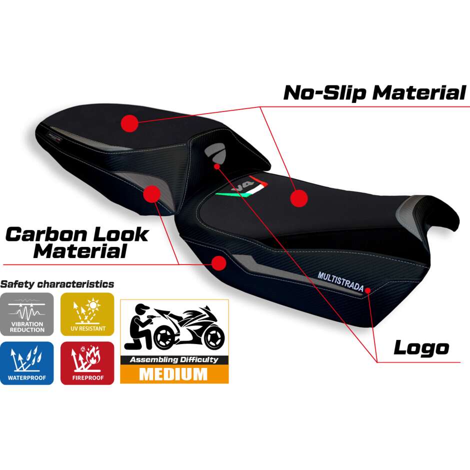 Rivestimento Sella TPZ Italia Specifico Per Ducati Multistrada V4 20212025 Modello Tokat