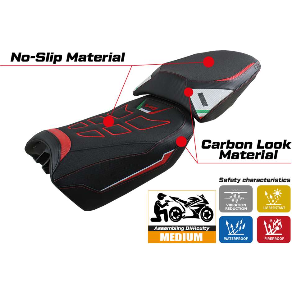 Rivestimento Sella TPZ Italia Specifico Per Ducati Multistrada V4 20222025 Modello Safi Ultragrip