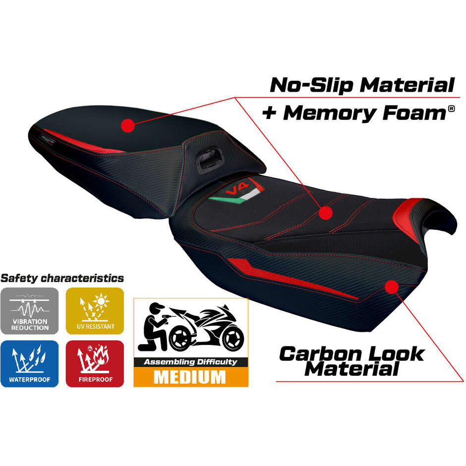 Rivestimento Sella TPZ Italia Specifico Per Ducati Multistrada V4 Rally 20232025 Modello Jesi Comfort System