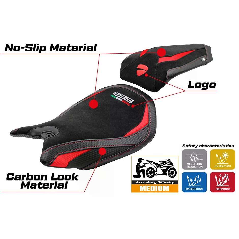 Rivestimento Sella TPZ Italia Specifico Per Ducati Panigale 1299 20152018 Modello Dervio Velvet