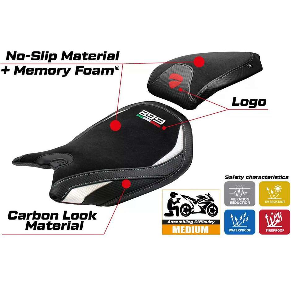 Rivestimento Sella TPZ Italia Specifico Per Ducati Panigale 899 20132015 Modello Ordona Velvet Comfort System