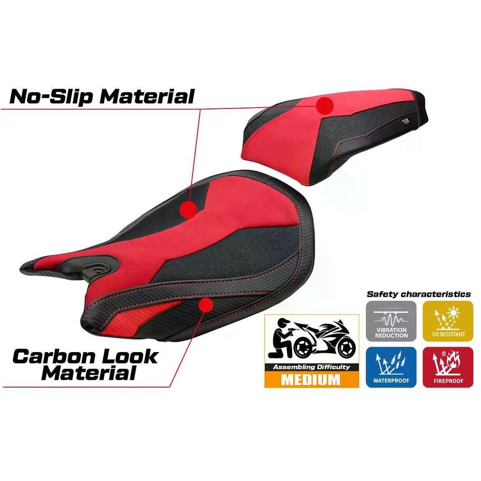 Rivestimento Sella TPZ Italia Specifico Per Ducati Panigale 899 20132015 Modello Ordona Velvet Ultragrip