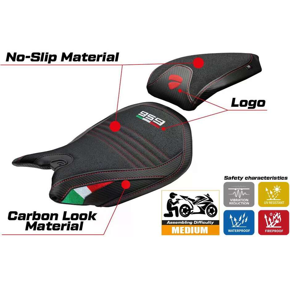 Rivestimento Sella TPZ Italia Specifico Per Ducati Panigale 959 20162018 Modello Noci Ultragrip