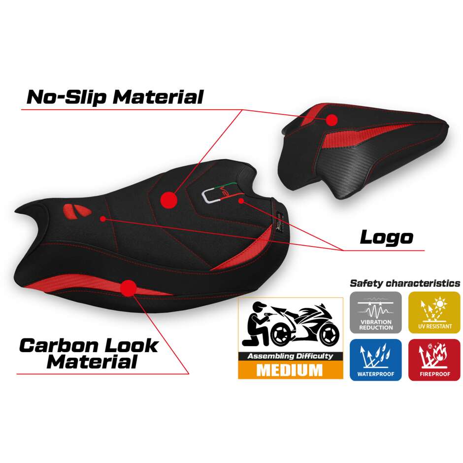 Rivestimento Sella TPZ Italia Specifico Per Ducati Panigale V2 2020  2024 Modello Galati Ultragrip