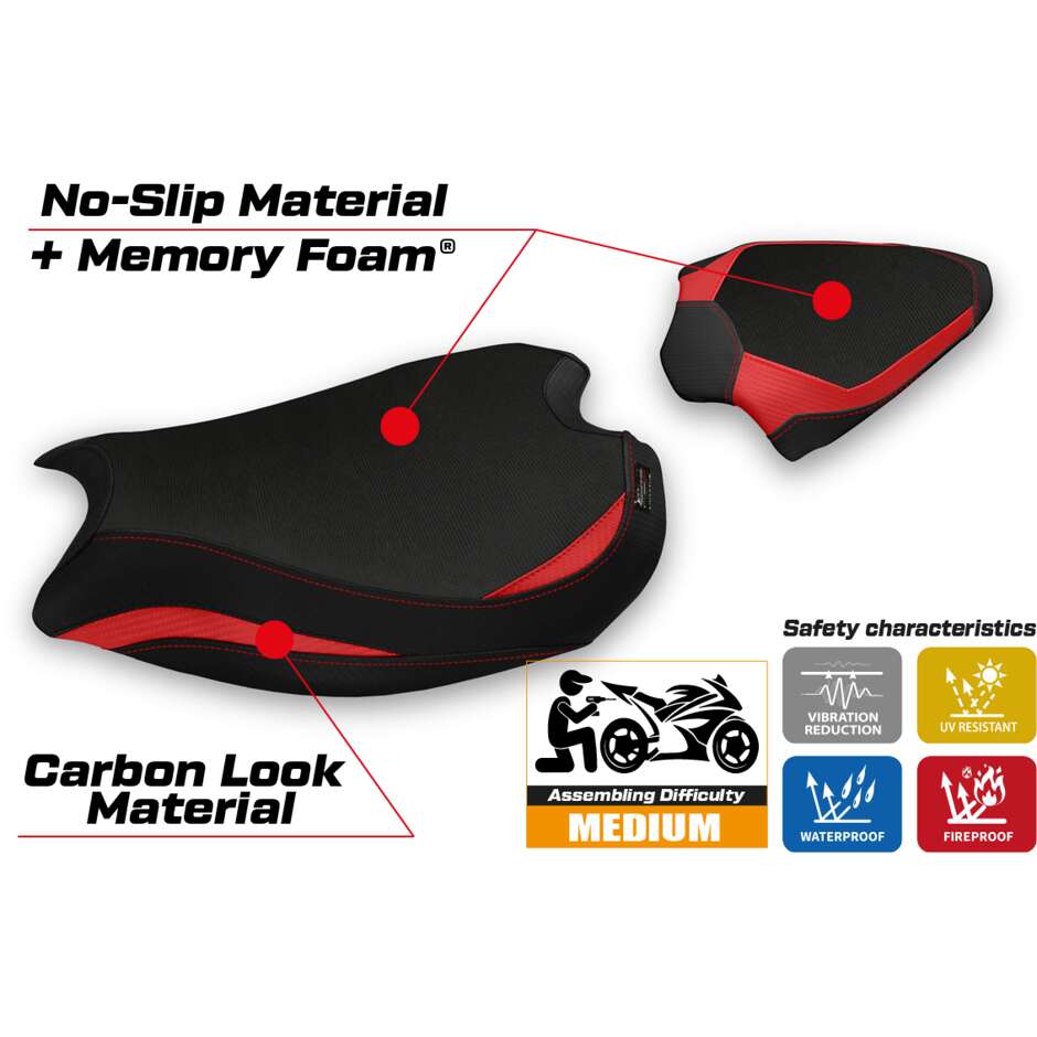 Rivestimento Sella TPZ Italia Specifico Per Ducati Panigale V2 2020  2024 Modello Zatoca Comfort System