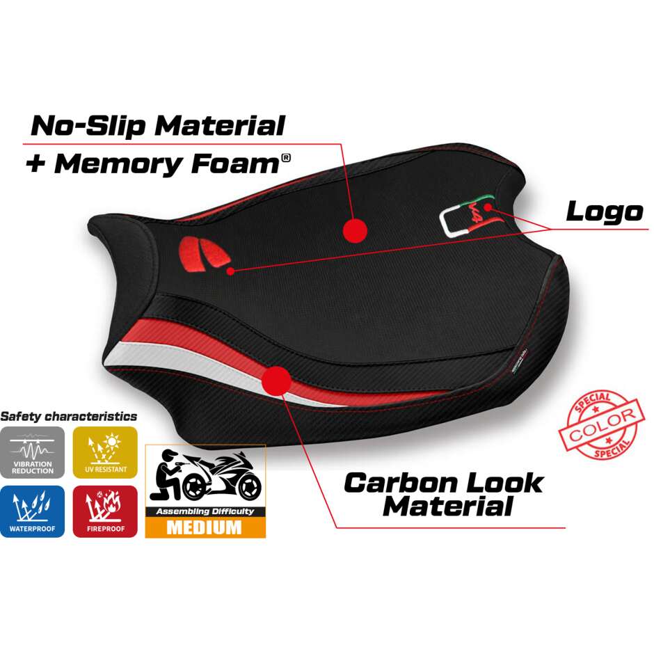 Rivestimento Sella TPZ Italia Specifico Per Ducati Panigale V4 2018  2024 Modello Glinka Comfort System