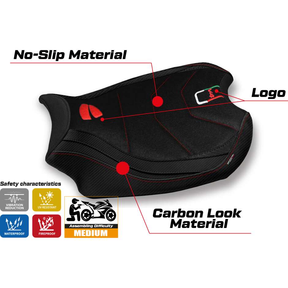 Rivestimento Sella TPZ Italia Specifico Per Ducati Panigale V4 2018  2024 Modello Smila Ultragrip