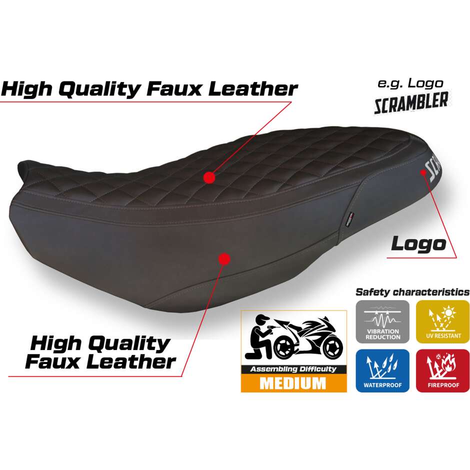 Rivestimento Sella TPZ Italia Specifico Per Ducati Scrambler 400 / 800 / 1100 2015  2024 Modello Vintage