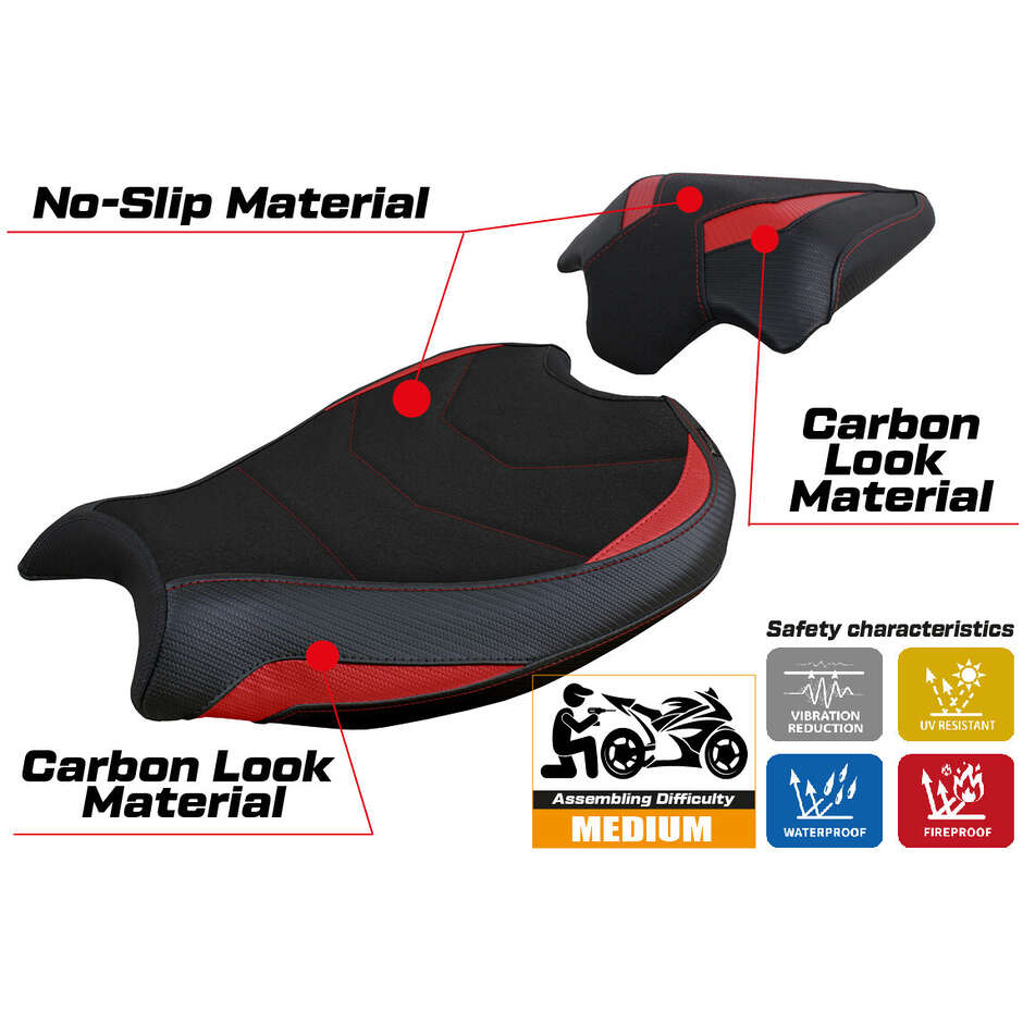 Rivestimento Sella TPZ Italia Specifico Per Ducati Streetfighter V2 2022  2024 Modello Mina Ultragrip