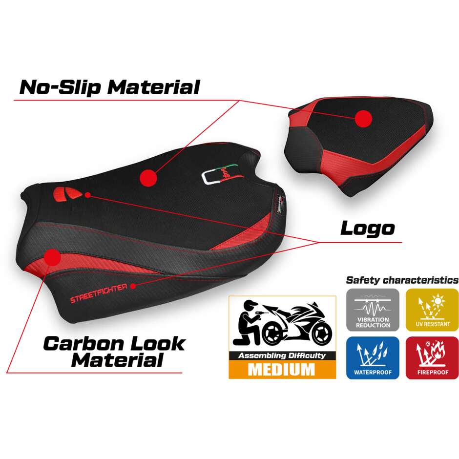 Rivestimento Sella TPZ Italia Specifico Per Ducati Streetfighter V4 2020  2024 Modello Sumen