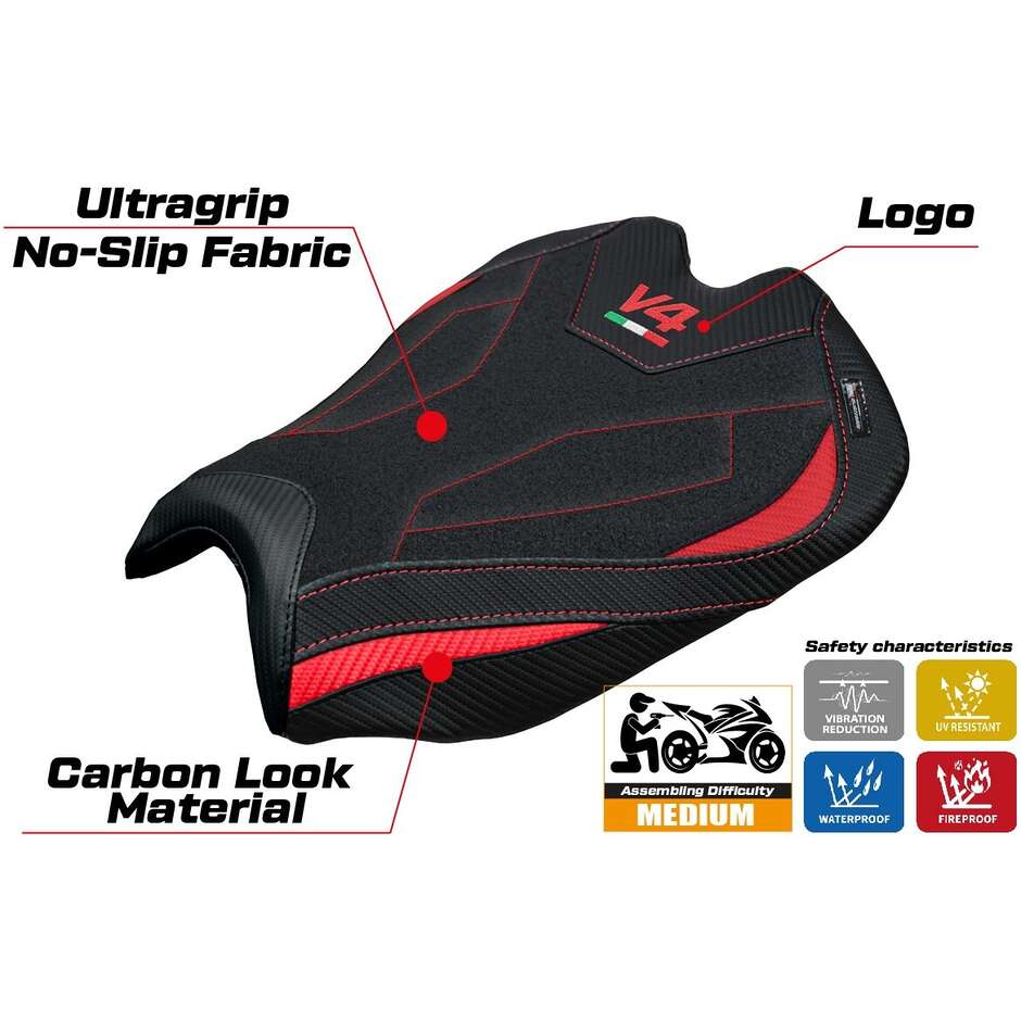 Rivestimento Sella TPZ Italia Specifico Per Ducati Streetfighter V4 2025 Modello Alcara Ultragrip