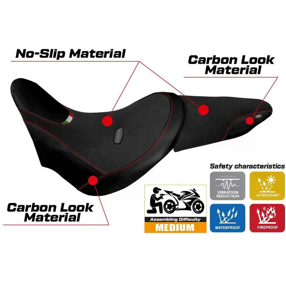 Rivestimento Sella TPZ Italia Specifico Per Ducati X Diavel 2016 - 2024 Modello Castelbuono