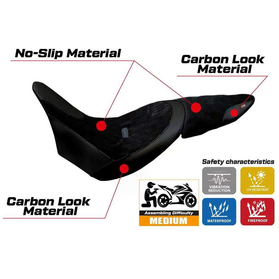 Rivestimento Sella TPZ Italia Specifico Per Ducati X Diavel 2016 - 2024 Modello Ferrara