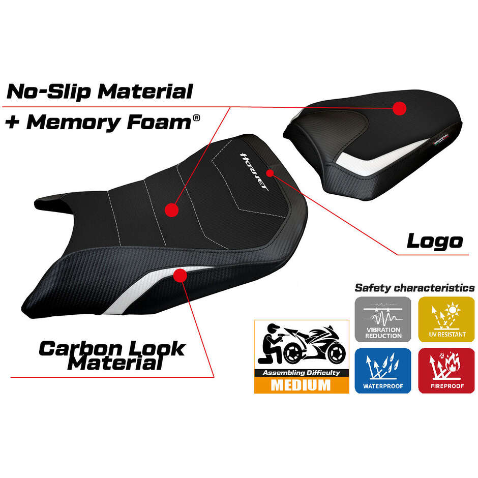 Rivestimento Sella TPZ Italia Specifico Per Honda CB 500 Hornet 2024-2025 Modello Tomori Comfort System