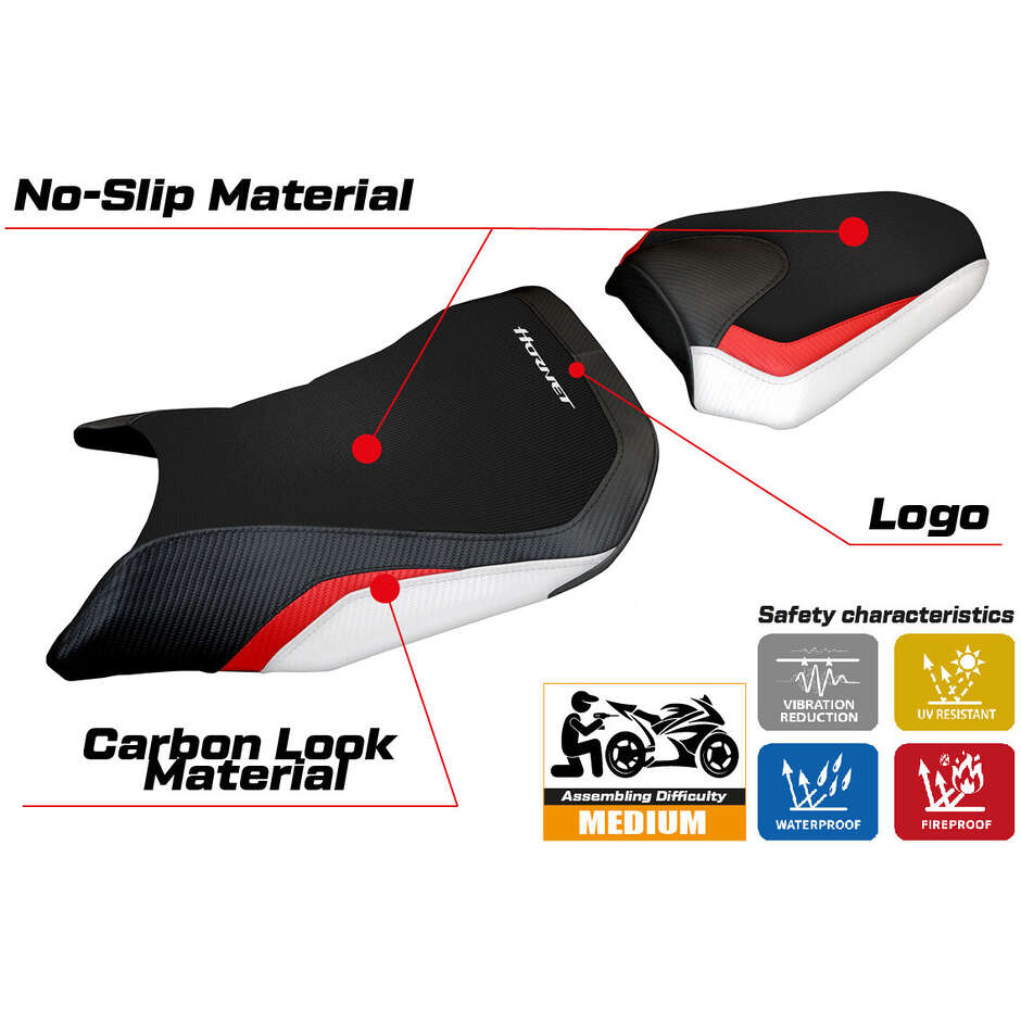 Rivestimento Sella TPZ Italia Specifico Per Honda CB 500 Hornet 2024-2025 Modello Tomori